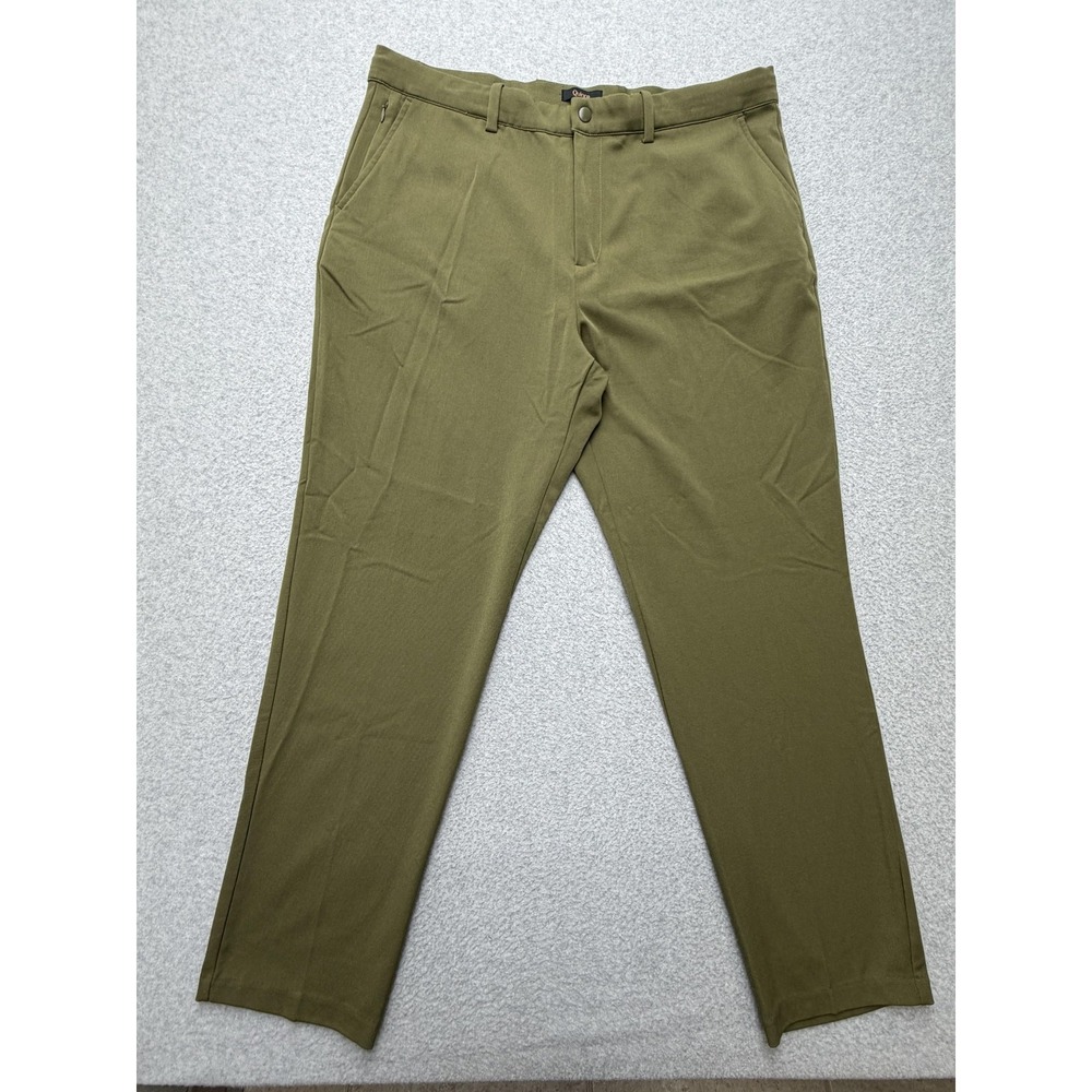 Quince Pants Mens 36x30 Olive Ultra Stretch Smart Chino Straight Casual Everyday